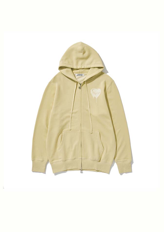 lotsyou_Melting Heart Candy Zip-up Hoodie Yellow